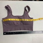 LILIAS SPORTS Bra Ribbed Knit Size Medium Lavender‎ Purple Photo 4