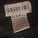 Sherri Hill  Black Open Back Formal Dress Size 2 Blue/White Sequin Trim Maxi Photo 3