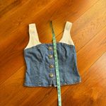 Commence Commense Denim Panel Contrast Strap Corset Top   Photo 4