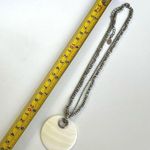 Cookie Lee White Faux Abalone Pendant Multi Strand Chain necklace Photo 2