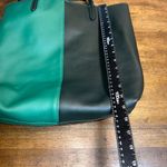 Coach Auth North Tote In Colorblock Leather Green Photo 8