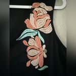 Ariat  Tank Top Womens XXL Black Two Way Crushed Velvet Embroidered Notch Neck Photo 5