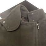 Armani Collezioni Belted Coat Cashmere Wool Zipper Dark Green Oversized Jacket 4 Photo 4