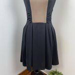 Anthropologie Eva Franco Rebel Black Nude Mesh Inset Fit and Flare Knit Dress Size 6 Photo 2