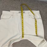 Hudson  Rosie Distressed‎ High Rise Wide Leg Ankle Jeans Size 34 Ecru Vintage Photo 13