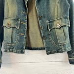 Jennyfer J Faded Y2K 90s Grunge Denim Jacket Size S Blue Photo 4