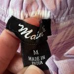 Main Strip Smocked upper bodice linen type woven material large print gingham plaid Photo 5