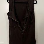 Max Studio Brown Western Cowgirl style Faux Suede Zipper Vest- Small Photo 0