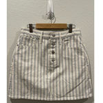 Madewell A-Line Mini Striped Denim Skirt Photo 3