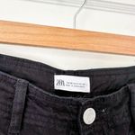 ZARA  | TRF Straight Cargo Wide Leg Pants Jeans in Black Size‎ 6 Photo 6