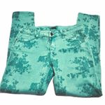 Denim Blvd Flower Skinny Jeans, Green, Juniors 5 Photo 2
