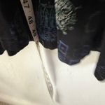 Vintage Black Sleeveless Maxi Dress Geometric Abstract Beach Fish Size Large Photo 6