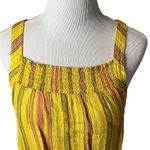 prAna $49 Women's Little Palm Cami Leapfrog Stripe Gold Cotton Top NWT Size XS Photo 1