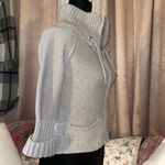 American Eagle Size S Gray Cropped Zipup Sweater Photo 8