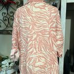 Made in Italy dress 100% linen women’s size XL zebra print pink Photo 8