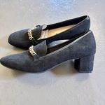 Liz Claiborne Manhattan Black Suede Heeled Loafer Pumps Size 11 NWT Photo 3