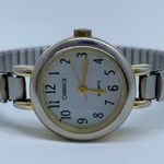 Carriage by timex 22mm ladies gold silver watch white dial size 6.5” w/battery Photo 0