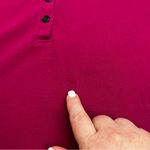 Burberry  Brit‎ Womens Size Medium Pink Mock Neck Long Sleeve Polo Ruffle *FLAW* Photo 6