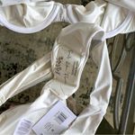 We Wore What Bikini Vintage Bra Delilah Shimmer Sparkly Solid Glitter Silver M NWT Photo 5