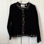 Lisa Nichols Mary William & Co Black Jeweled Cardigan Sweater Medium Photo 1