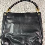Michael Kors  Women's Black Leather Shoulder Bag Gold Hardware Casual Photo 0