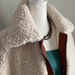 BLANK NYC Faux Shearling Sherpa Vegan Leather Trim Full Zip Bomber Jacket Photo 1