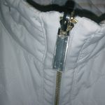 Chico's  2 L Reversible Quilted Zip Front Vest in White and Gold Peach Plaid Photo 8