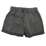 Aerie Linen Blend Pull-On Elastic Waist Lightweight Shorts Charcoal size Small Photo 3