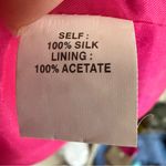 Phoebe Couture  100% Silk Pink and Purple Houndstooth Dress with pockets Size 6 Photo 5