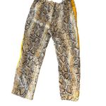 ZARA  snakeskin with yellow stripe lightweight‎ pants. Women's Large EUC Photo 3
