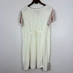 Raya Sun  Embroidered Shift Dress Womens 3X Ivory Boho Cottage Hippie Earthy Photo 4