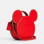 Coach Electric Red Disney X Mickey Mouse Ear Bag Photo 1