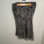 Allison Taylor Vintage Asymmetric Skirt Black Gray Circles XL Photo 4