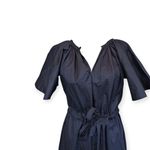 New Monica Nera Midi Dress Ava Navy Blue Oversized Quiet Luxury Wedding Guest Size XS Photo 8