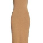 Jenni Kayne NWT Sleeveless Midi in Camel Cotton & Cashmere Blend Sweater Dress L Photo 0