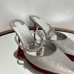 Christian Louboutin Planet Queen 70 Glitter Leather Pump in Silver Glitter Photo 6