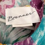 Vintage Brenner Floral Maxi Dress Tie Front Size 5/6 Made in USA Photo 2