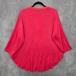 Calvin Klein  Pink Stretch Flare Quarter Sleeve Blouse Top Shirt Plus 1X Photo 1