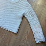 Aerie ‎ Oversized Chunky Knit Cream Sweater Women’s XS-M Cozy Pullover Christmas Photo 4