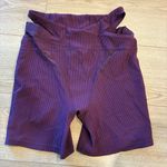 For Love & Lemons  x Revolve Purple Ribbed Cutout Biker Shorts Size L Photo 1