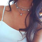 Silver Layered Boho Choker Necklace Photo 0