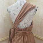 ZARA  100% Cotton One Shoulder Beaded Wrap Blouse Top Tank Brown neutral Sz S Photo 7