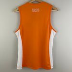 Harley Davidson HARLEY-DAVIDSON Orange White V Neck Jersey Logo Emblem Tank Top Photo 7