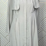 Nellie Partow Zip Front Beige Cream Silk Trench Dress Size US Small Tan Photo 0