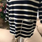 ZARA  STRIPED KNIT CROPPED TUNIC WITH POCKETS in Black/White Photo 5