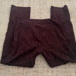 Vince  Stretch Suede Crop Leather Pants Size XS Burgundy Brown Color Photo 7