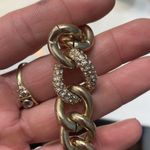 Victoria's Secret Angel Wings Gold Tone Rhinestone Toggle Link Bracelet 8" Photo 3