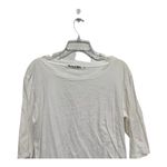 Michael Stars  womens solid white long sleeve top t shirt one size Boat Neck Photo 1