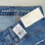 American Eagle  NWT Sz 18 34W Blue Denim Distressed ‘90s Straight High Rise Jeans Photo 2
