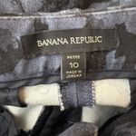 Banana Republic Sloan Petite Grey and Black Floral Dress Pleated Pant Size 10P Photo 2